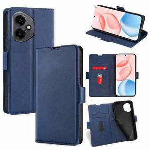 For Honor 400 Global 156.5mm Ultra-thin Voltage Side Buckle Horizontal Flip Leather Phone Case(Blue)