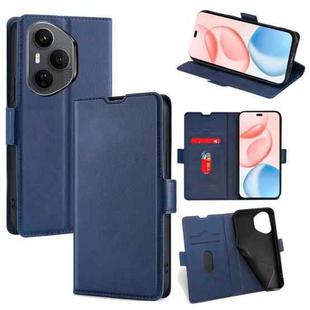 For Honor 400 Pro Global 160.8mm Ultra-thin Voltage Side Buckle Horizontal Flip Leather Phone Case(Blue)