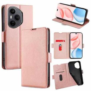 For Honor 400 Pro Global 160.8mm Ultra-thin Voltage Side Buckle Horizontal Flip Leather Phone Case(Rose Gold)