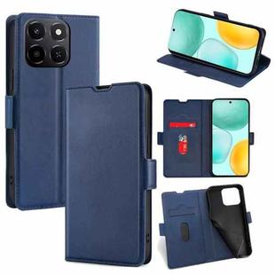 For Honor X6c 4G Ultra-thin Voltage Side Buckle Horizontal Flip Leather Phone Case(Blue)