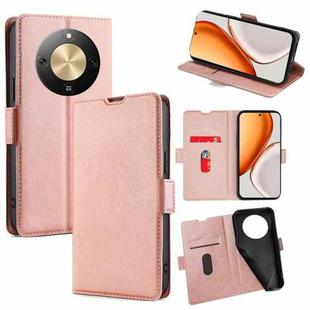 For Honor X70 5G Ultra-thin Voltage Side Buckle Horizontal Flip Leather Phone Case(Rose Gold)