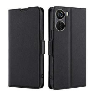 For ZTE Axon 40 Lite Ultra-thin Voltage Side Buckle Horizontal Flip Leather Phone Case(Black)
