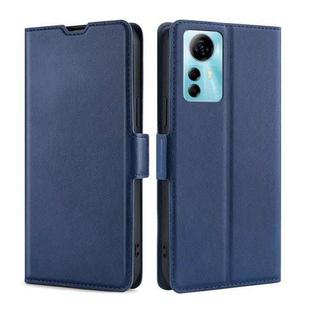 For ZTE Blabe V41 Smart 4G Ultra-thin Voltage Side Buckle Horizontal Flip Leather Phone Case(Blue)