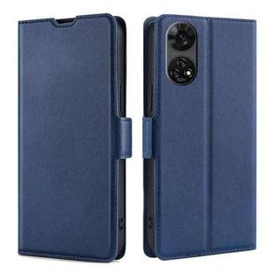 For ZTE Anshin Family Ultra-thin Voltage Side Buckle Horizontal Flip Leather Phone Case(Blue)