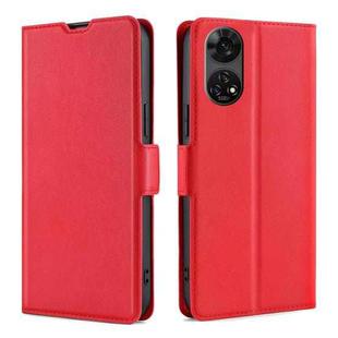 For ZTE Anshin Family Ultra-thin Voltage Side Buckle Horizontal Flip Leather Phone Case(Red)