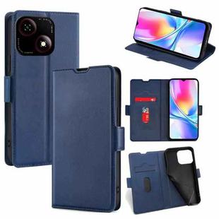 For ZTE Blade A35e 4G Ultra-thin Voltage Side Buckle Horizontal Flip Leather Phone Case(Blue)