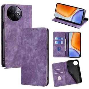 For vivo Y39 5G Global RFID Anti-theft Brush Magnetic Leather Phone Case(Purple)