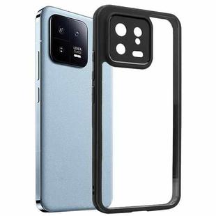 For Xiaomi 13 Frosted TPU + Transparent PC Phone Case(Black)