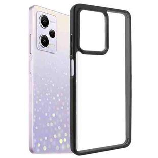 For Xiaomi Redmi Note 12 Pro / Poco X5 Pro 5G Frosted TPU + Transparent PC Phone Case(Black)