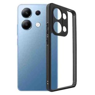 For Xiaomi Redmi Note 13 Pro 4G Frosted TPU + Transparent PC Phone Case(Black)