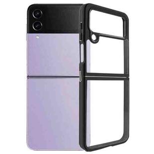 For Samsung Galaxy Z Flip4 Frosted TPU + Transparent PC Phone Case(Black)