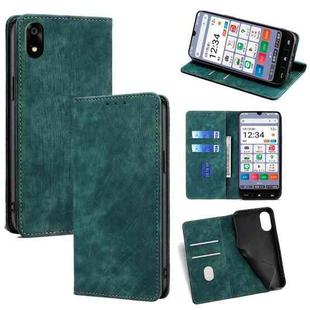 For ZTE Kantan Sumaho 4 A402ZT RFID Anti-theft Brush Magnetic Leather Phone Case(Green)