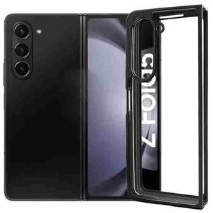 For Samsung Galaxy Z Fold5 Frosted TPU + Transparent PC Phone Case(Black)