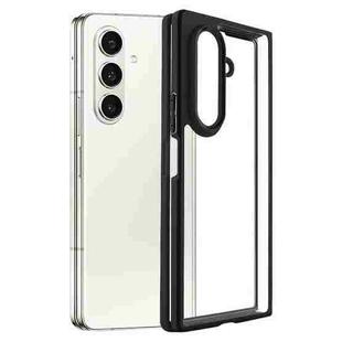 For Samsung Galaxy Z Fold7 Frosted TPU + Transparent PC Phone Case(Black)