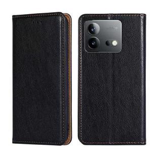 For vivo iQOO Neo 8 / 8 Pro 5G Gloss Oil Solid Color Magnetic Leather Phone Case(Black)