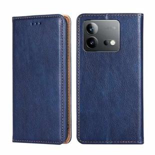 For vivo iQOO Neo 8 / 8 Pro 5G Gloss Oil Solid Color Magnetic Leather Phone Case(Blue)