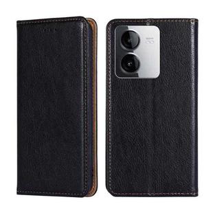 For vivo Y78T 5G / iQOO Z8x 5G Gloss Oil Solid Color Magnetic Leather Phone Case(Black)