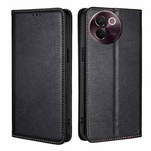 For vivo V30e 5G Global Gloss Oil Solid Color Magnetic Leather Phone Case(Black)