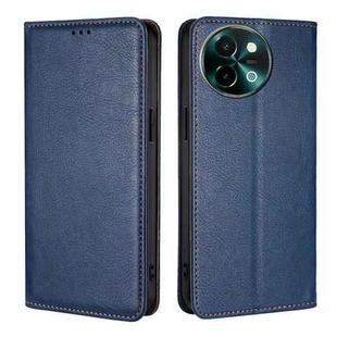 For vivo Y38 5G / T3x Global Gloss Oil Solid Color Magnetic Leather Phone Case(Blue)