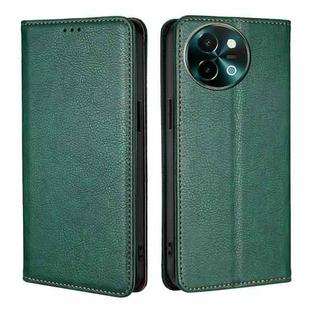 For vivo Y38 5G / T3x Global Gloss Oil Solid Color Magnetic Leather Phone Case(Green)