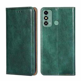 For ZTE Blade A53 4G Gloss Oil Solid Color Magnetic Leather Phone Case(Green)