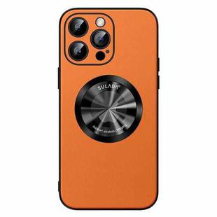 For iPhone 15 Pro Max SULADA Microfiber Leather MagSafe Magnetic Phone Case(Orange)