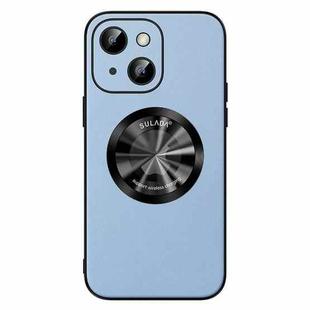 For iPhone 14 Plus SULADA Microfiber Leather MagSafe Magnetic Phone Case(Sierra Blue)