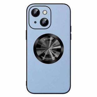 For iPhone 13 SULADA Microfiber Leather MagSafe Magnetic Phone Case(Sierra Blue)