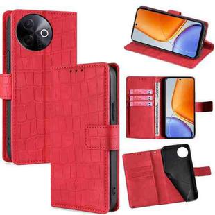 For vivo Y39 5G Global Skin Feel Crocodile Magnetic Clasp Leather Phone Case(Red)