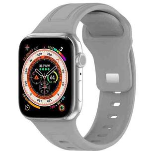 For Apple Watch SE 2022 40mm Square Buckle Silicone Watch Band(Light Grey)
