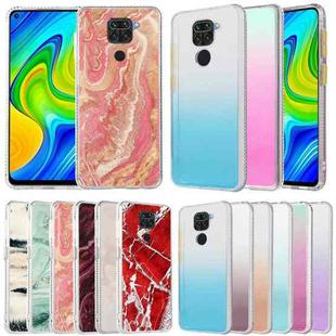 For Xiaomi Redmi Note 9 2pcs Gradient Marble Phone Case(Random Color Delivery)