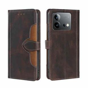 For vivo iQOO Neo 8 / 8 Pro 5G Skin Feel Magnetic Buckle Leather Phone Case(Brown)