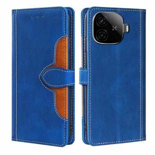 For vivo iQOO Z9 Turbo Skin Feel Magnetic Buckle Leather Phone Case(Blue)