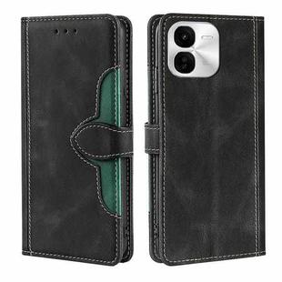 For vivo iQOO Z9x 5G Skin Feel Magnetic Buckle Leather Phone Case(Black)