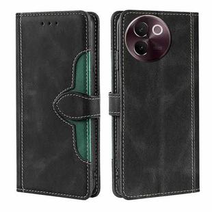 For vivo V30e 5G Global Skin Feel Magnetic Buckle Leather Phone Case(Black)