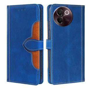 For vivo V30e 5G Global Skin Feel Magnetic Buckle Leather Phone Case(Blue)