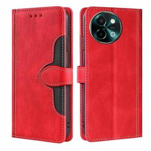 For vivo Y38 5G / T3x 5G Global Skin Feel Magnetic Buckle Leather Phone Case(Red)