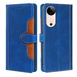 For vivo S19 5G Skin Feel Magnetic Buckle Leather Phone Case(Blue)