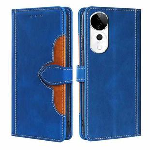 For vivo S19 Pro 5G Skin Feel Magnetic Buckle Leather Phone Case(Blue)