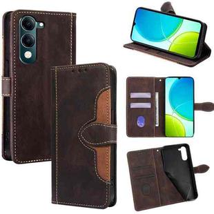 For vivo Y29s 5G / Y04 4G Skin Feel Magnetic Buckle Leather Phone Case(Brown)