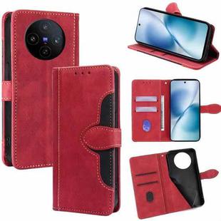 For vivo X200s 5G Skin Feel Magnetic Buckle Leather Phone Case(Red)