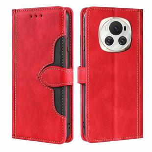 For Honor Magic6 5G Skin Feel Magnetic Buckle Leather Phone Case(Red)