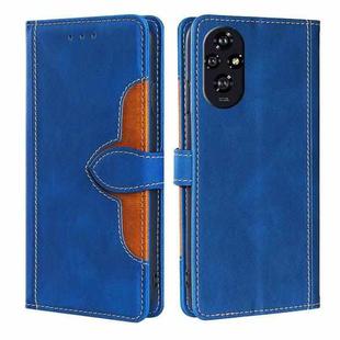 For Honor 200 5G Skin Feel Magnetic Buckle Leather Phone Case(Blue)