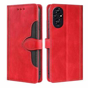 For Honor 200 5G Skin Feel Magnetic Buckle Leather Phone Case(Red)