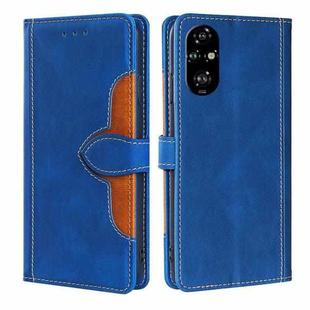 For Honor 200 Pro 5G Skin Feel Magnetic Buckle Leather Phone Case(Blue)