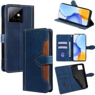 For Honor X60 GT 5G Skin Feel Magnetic Buckle Leather Phone Case(Blue)