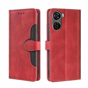 For ZTE Axon 40 Lite Skin Feel Magnetic Buckle Leather Phone Case(Red)
