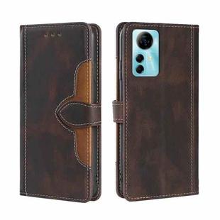 For ZTE Blabe V41 Smart 4G Skin Feel Magnetic Buckle Leather Phone Case(Brown)