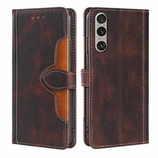 For ZTE Anshin Family Skin Feel Magnetic Buckle Leather Phone Case(Brown)