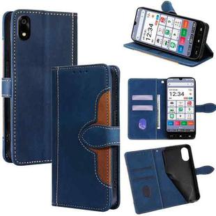 For ZTE Kantan Sumaho 4 A402ZT Skin Feel Magnetic Buckle Leather Phone Case(Blue)